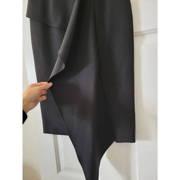 MILLY CADY CASCADE MIDI SKIRT BLACK SIZE 2 - Picture 5 of 5